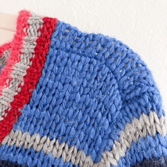 AEO Multi Color Striped Knit Sweater Size Large American Eagle - Picture 3 of 9